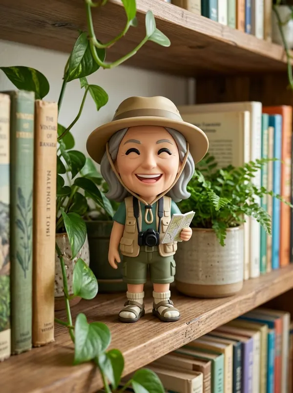 Figura chibi en una estantería