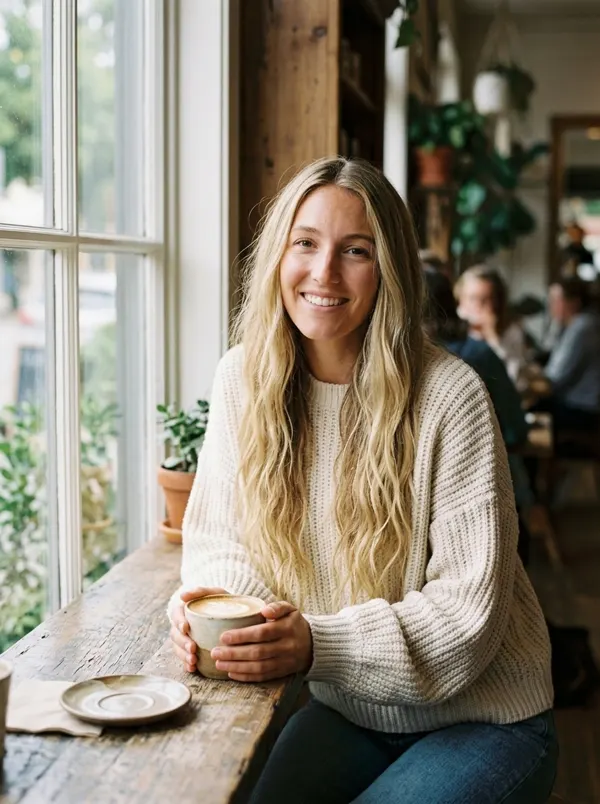Café acogedor con look de película